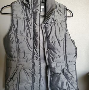 NY & Co Puffer Vest - Silver - XS